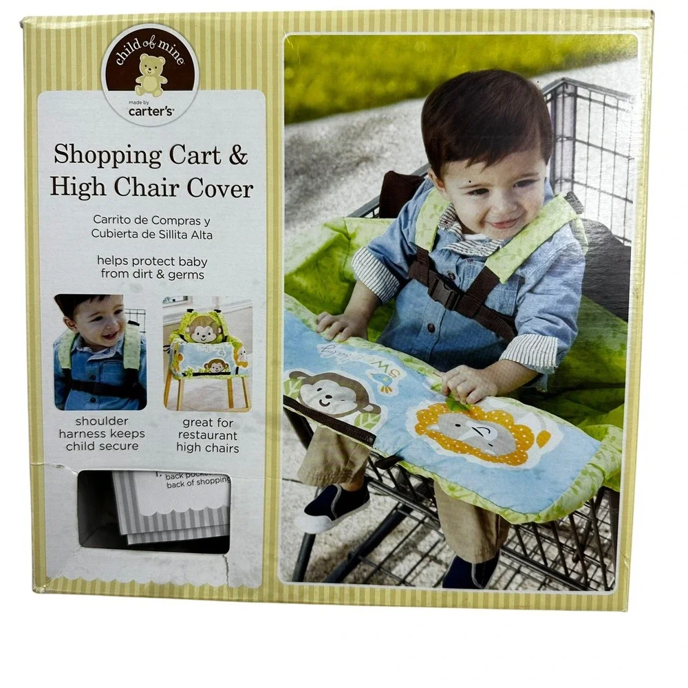 Carters Shopping Cart and High Chair Cover with Harness Monkey Jungle